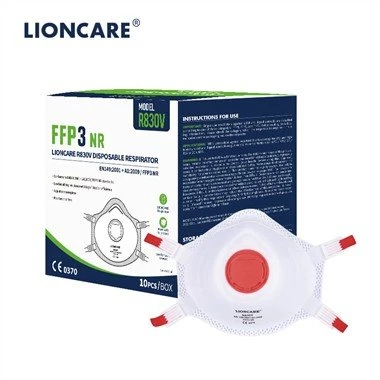 LIONCARE® kupin muotoinen FFP3-hengityssuojain venttiileillä